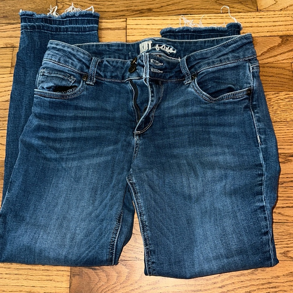 Kut from the Kloth  size 8 jeans, the bottoms have been let out